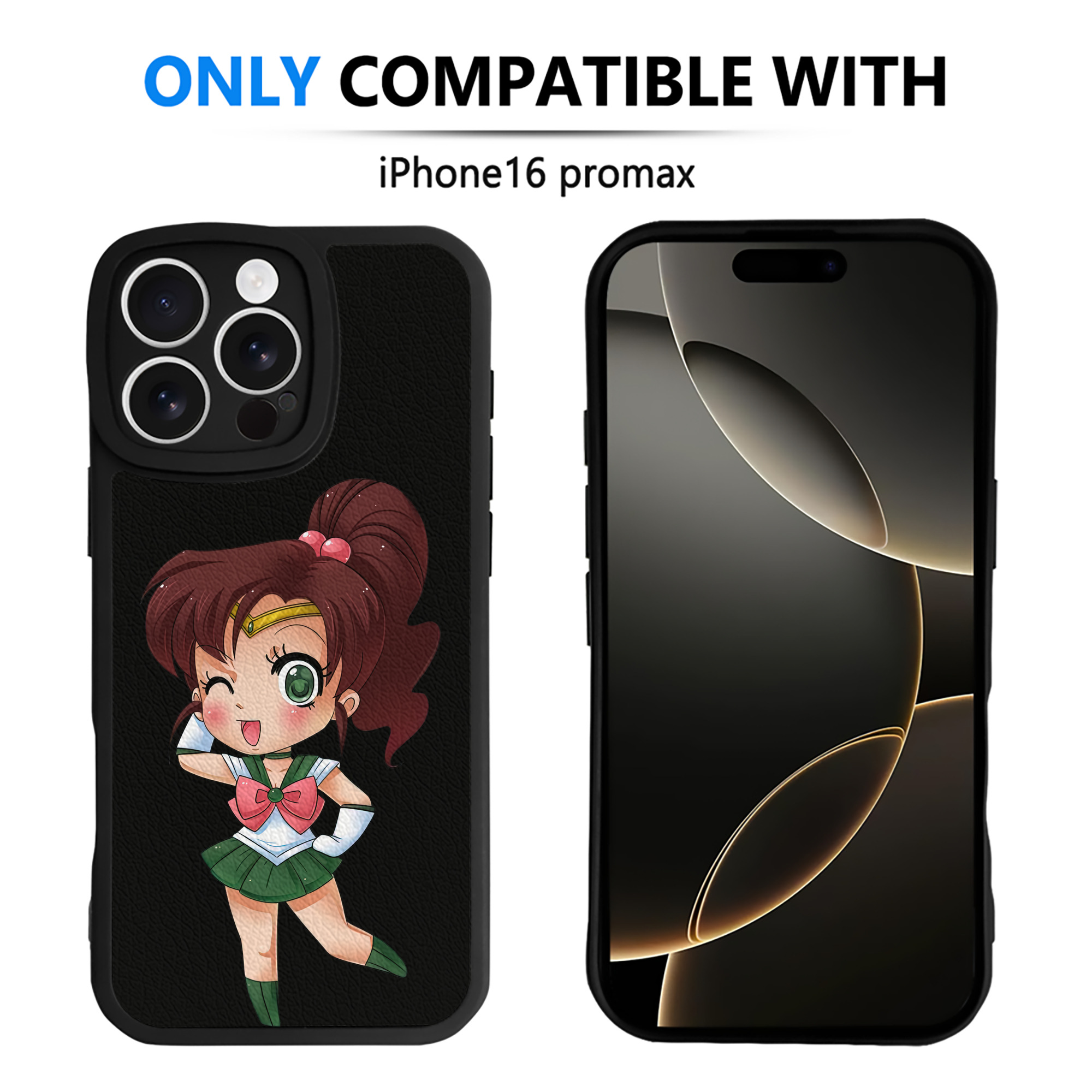 （画像用） 美少女戦士セーラームーン 木野 まこと きの まこと Sailor Moon Kino Makoto （セーラージュピター；Sailor Jupiter） 【iPhone 16シリーズ対応】シリコンスマホケース（レザー調） 材質：シリコン